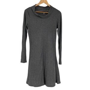 Horny Toad Toad&Co Gray Cowl Neck Long Sleeve Midi Dress Size M Sustainable